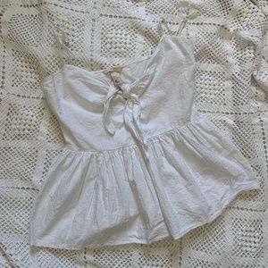 H&M babydoll white tank top